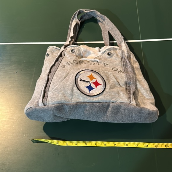 Gray Steelers Sweatshirt Tote Bag - Picture 3 of 6